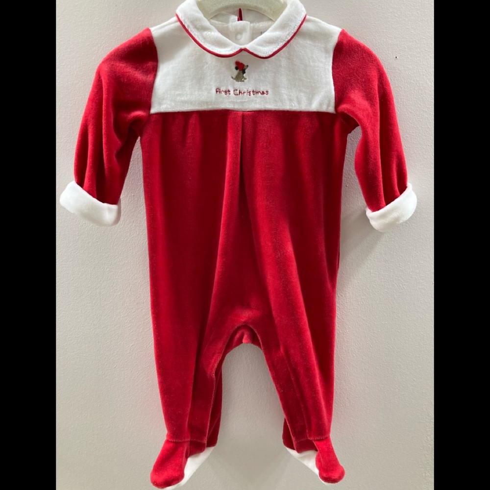 Janie and jack one piece Christmas outfit for baby boy 0-3 months